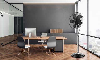 NEO TOOLS Műhely Álló ventilátor 100W, átmérő 45cm, 3 sebességfokozat, forgó 2 év garanciával 90-003