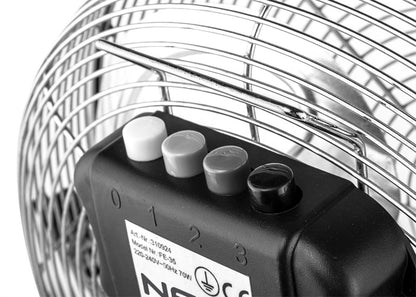 NEO TOOLS Padlóventilátor 50W, átmérő 30cm, 3 sebességfokoza 2 év garanciával 90-009