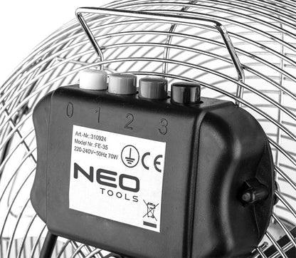 NEO TOOLS Padlóventilátor 50W, átmérő 30cm, 3 sebességfokoza 2 év garanciával 90-009