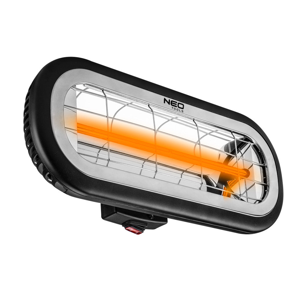 NEO TOOLS Halogén, infravörös hősugárzó 2000W, IP65, infravörös arany halogén izzó, kül és beltéri, fal és menny., 24m2-ig 2 év garanciával 90-032