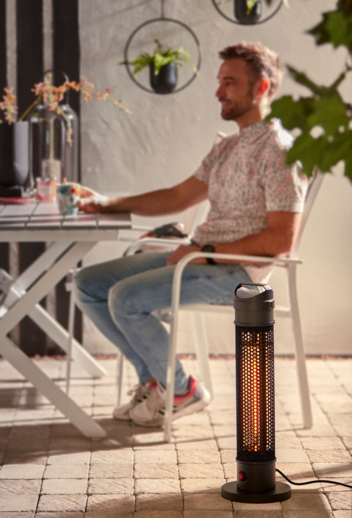 NEO TOOLS Halogén, infravörös álló hősugárzó 1000W, IP44, kül és beltéri, borulásvédelem, fogantyú, 3m2-ig 2 év garanciával 90-035