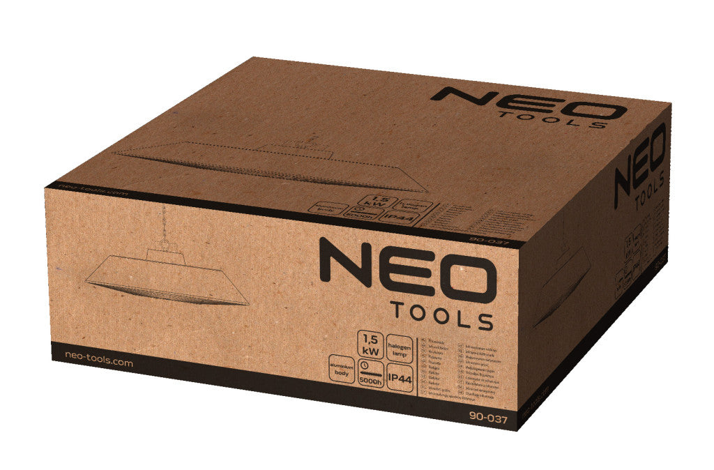 NEO TOOLS Halogén, infravörös mennyezeti hősugárzó 1500W, alumínium, IP44, kül és beltéri 2 év garanciával 90-037