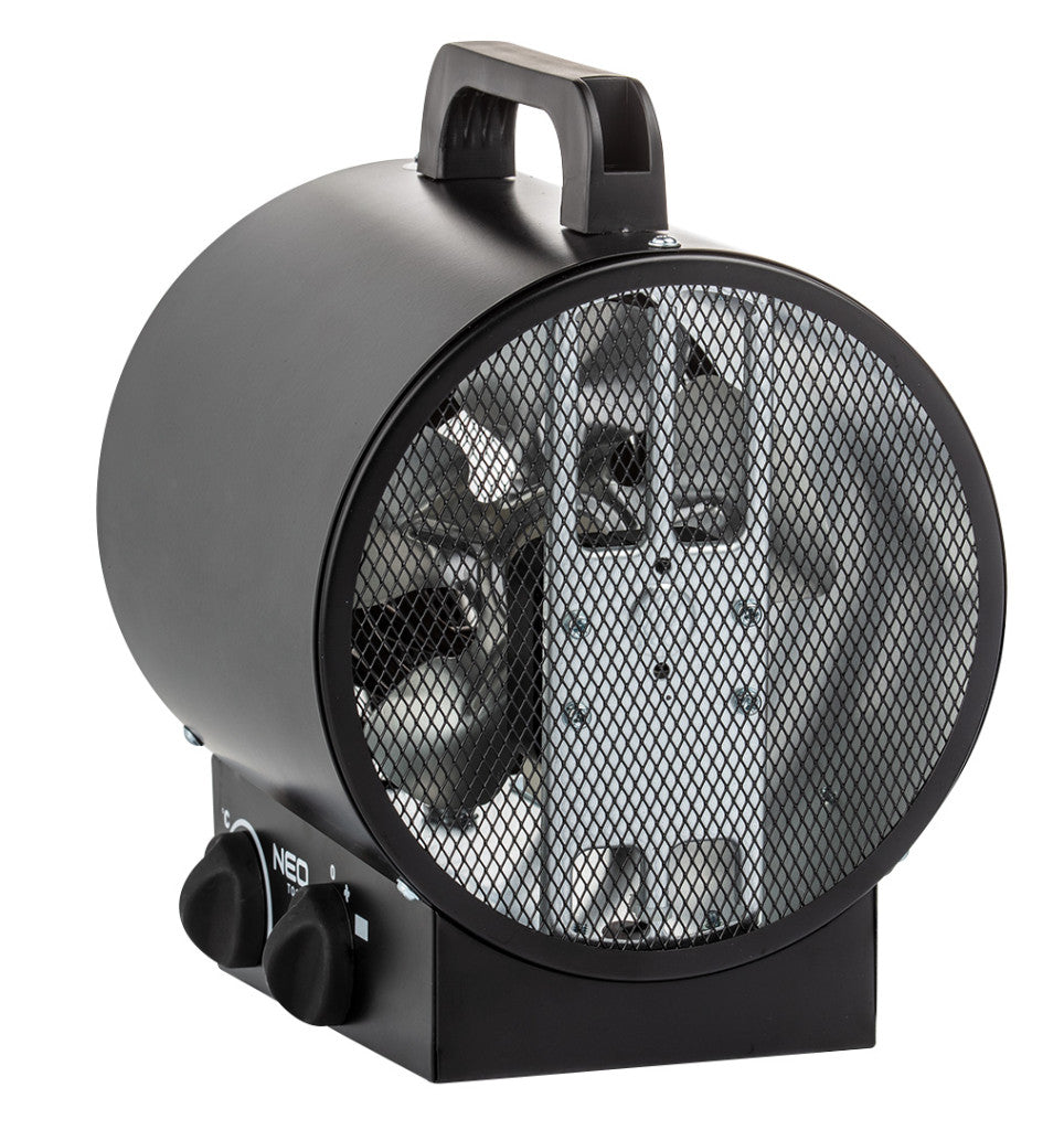 NEO TOOLS Ipari Elektormos hősugárzó termosztáttal 2kW, ipari, szabadonálló, 253 m3/h 2 év garanciával 90-065