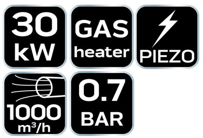NEO TOOLS Gázos hőlégbefúvó, propán, 30kW 2 év garanciával 90-084