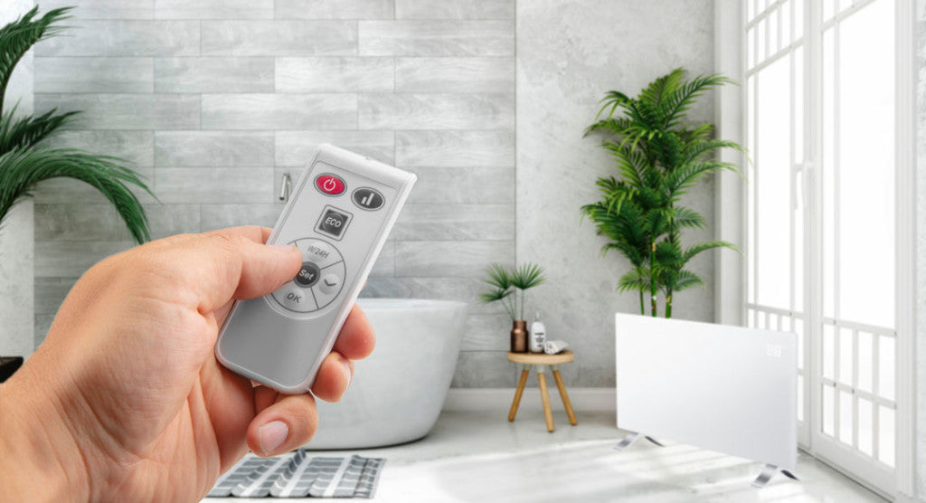 NEO TOOLS Elektromos fűtőpanel 1500W, IP24, távirányitó, heti időzités, éintőpanel 2 év garanciával 90-091