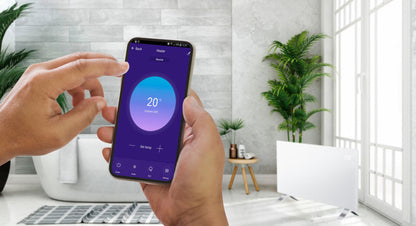 NEO TOOLS Elektromos fűtőpanel 1000W, IP24, WIFI, TUYA app, érintő panel, távirányító, 24 óra programozhatóság 2 év garanciával 90-093