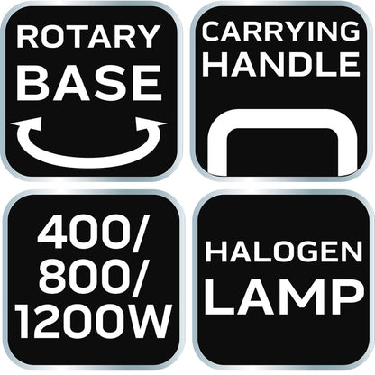 NEO TOOLS Halogén infravörös hősugárzó 400/800/1200W 2 év garanciával 90-113