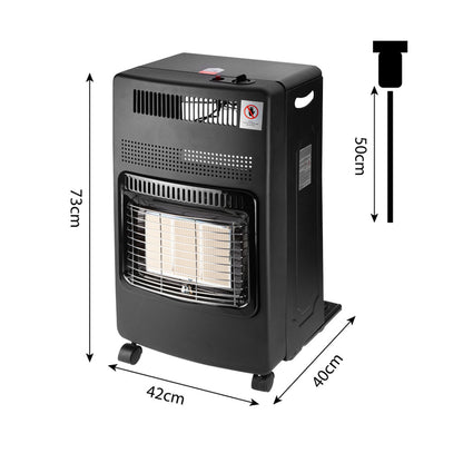 NEO TOOLS Gázkályha, kerámia betétes, 3 fokozatú,  max.4200W, gázpalack tartóval 2 év garanciával 90-118