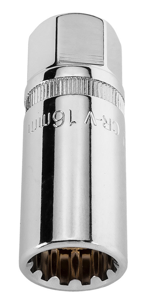 NEO TOOLS Gyújtógyertyakulcs 1/2"16mm, Mágneses, Spline 25 év garanciával 08-090