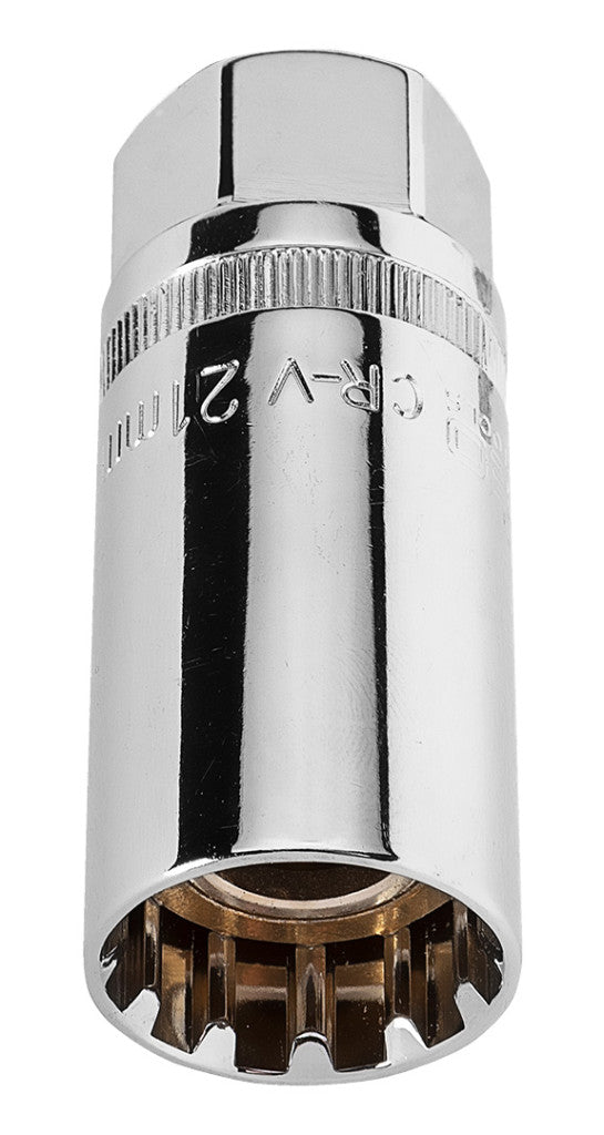 NEO TOOLS Gyújtógyertyakulcs 1/2"21mm, Mágneses, Spline 25 év garanciával 08-091