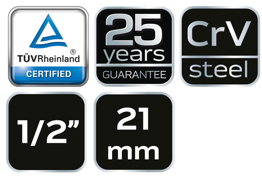 NEO TOOLS Gyújtógyertyakulcs 1/2"21mm, Mágneses, Spline 25 év garanciával 08-091