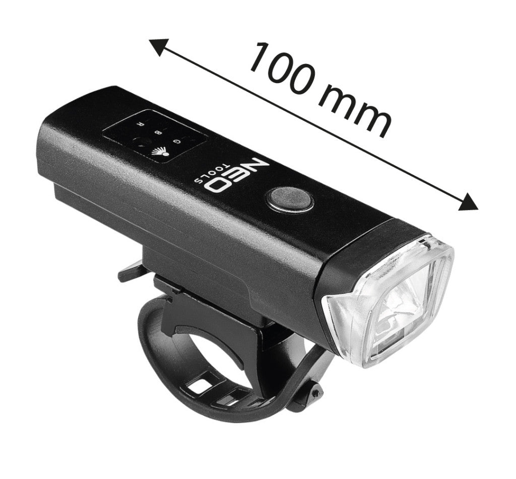 NEO TOOLS Kerékpár fényszóró, 400lm, LED akkus, 5W 91-005