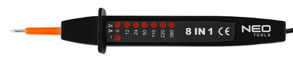 NEO TOOLS Feszültségvizsgáló, fázisceruza, 8az1ben,  AC/DC 6-380V 94-006