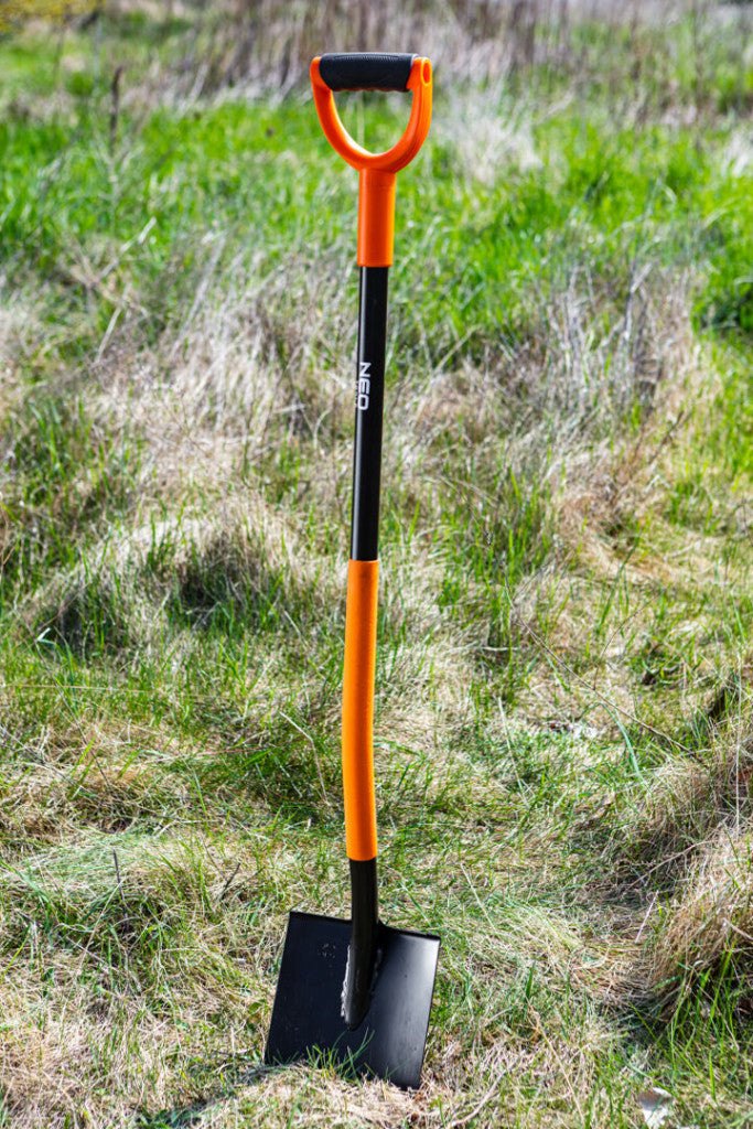 NEO TOOLS Ásólapát, hegyes, fém nyél, műanyag markolat, Minimum rendelés: 4db 95-008