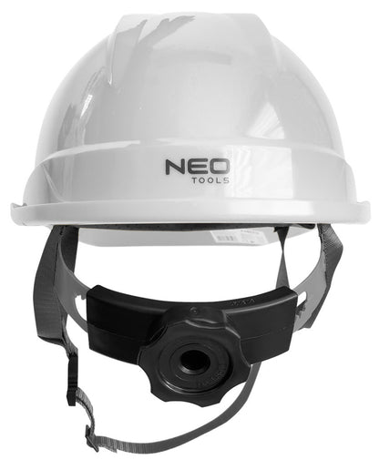 NEO TOOLS Védősisak állszíjjal, fehér 97-221