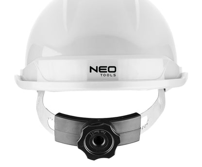 NEO TOOLS Védősisak állszíjjal, fehér 97-221