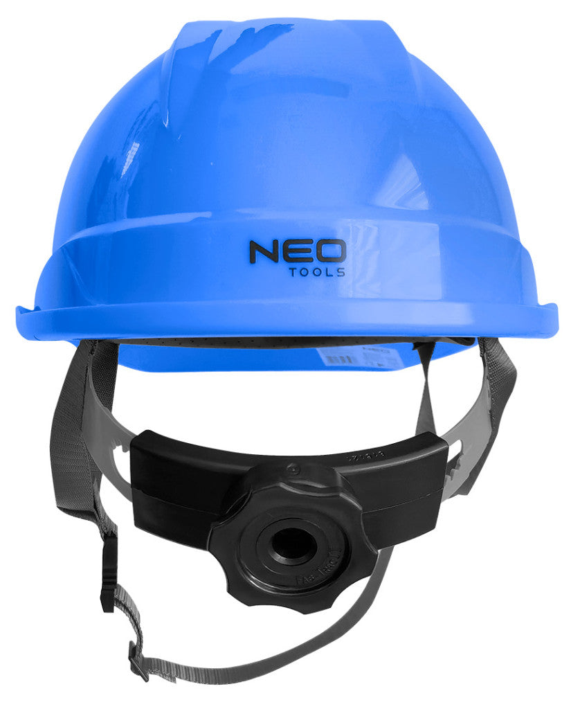 NEO TOOLS Védősisak állszíjjal, kék 97-222