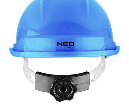 NEO TOOLS Védősisak állszíjjal, kék 97-222