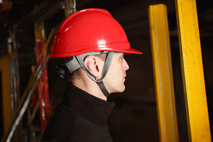 NEO TOOLS Védősisak állszíjjal, piros 97-224