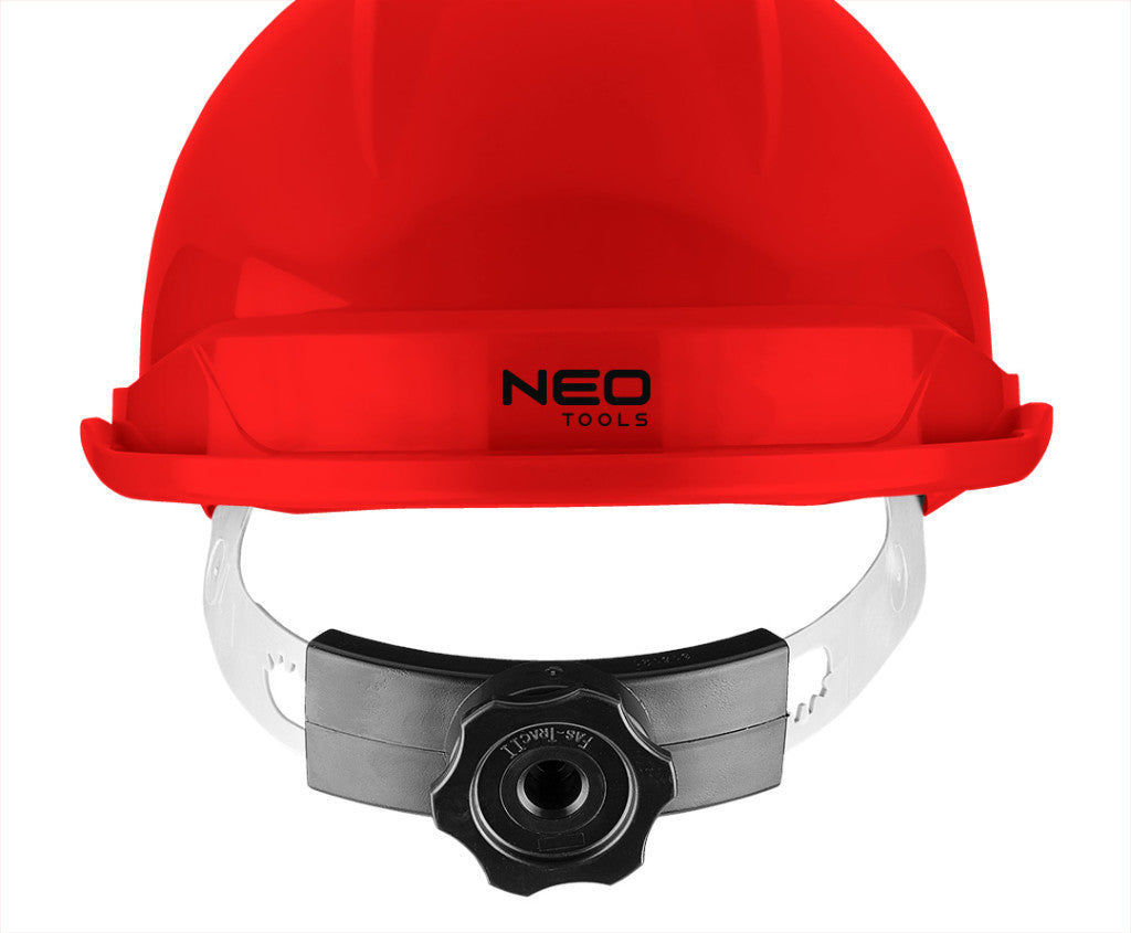 NEO TOOLS Védősisak állszíjjal, piros 97-224
