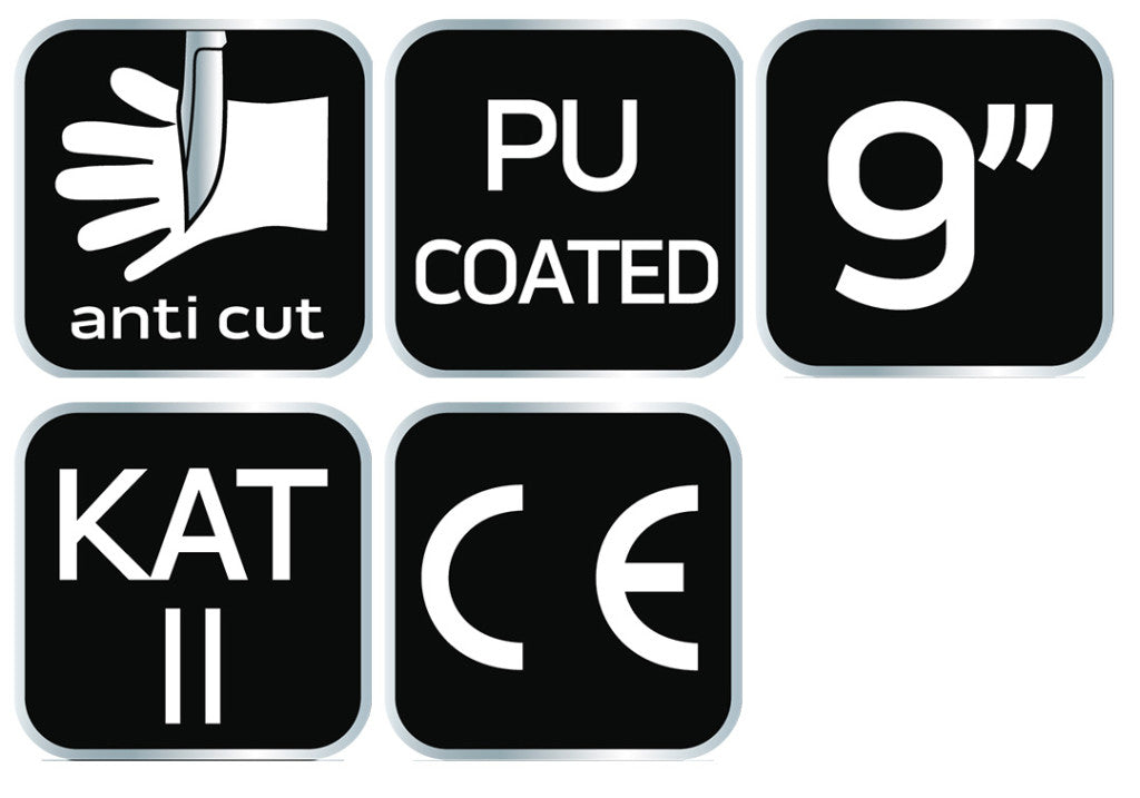 NEO TOOLS Munkakesztyű, vágásbiztos kesztyű, PU bevonattal, 4X43D, 9" 97-609-9