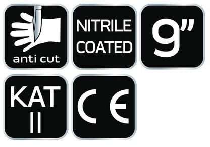NEO TOOLS Munkakesztyű, vágásbiztos kesztyű, nitril bevonattal, 4X43D, 9" 97-610-9