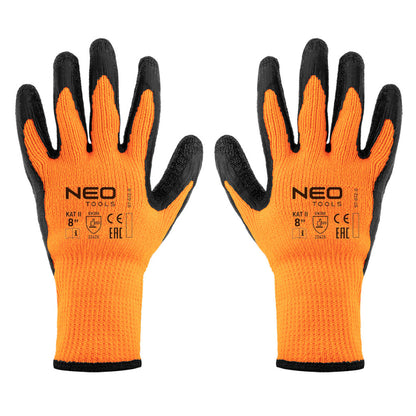NEO TOOLS Munkakesztyű, hőszigetelt, latex bevonatú poliészter, 2242X, 8" 97-612-8
