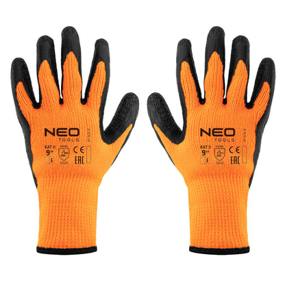 NEO TOOLS Munkakesztyű, hőszigetelt, latex bevonatú poliészter, 2242X, 9" 97-612-9