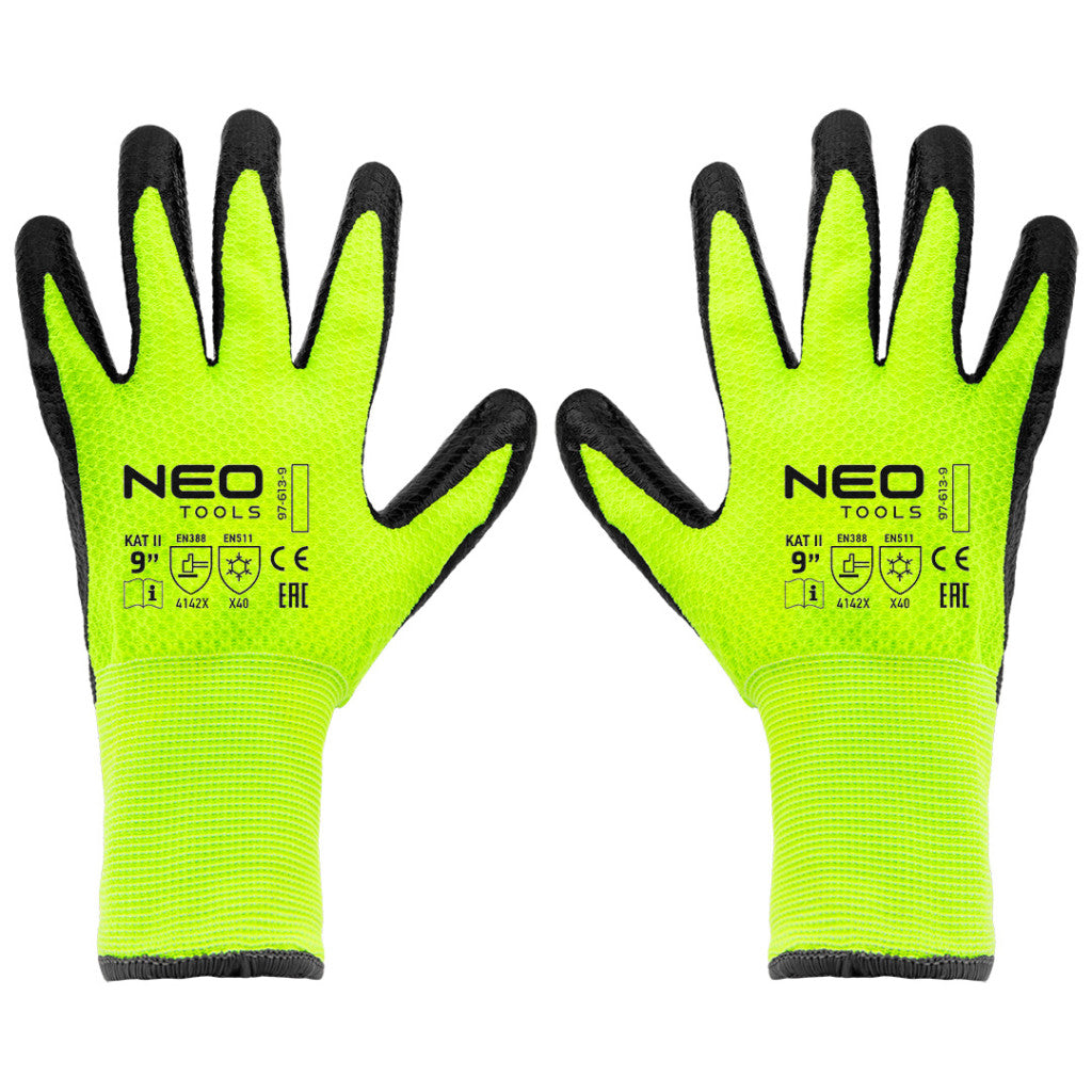 NEO TOOLS Munkakesztyű, hőszigetelt, latex bevonatú akril anyag, 4142X, 9" 97-613-9