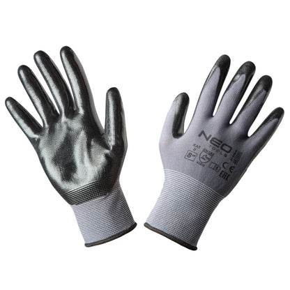NEO TOOLS Munkakesztyű, nitril bevonatú nylon, 4131X, 8" 97-616-8