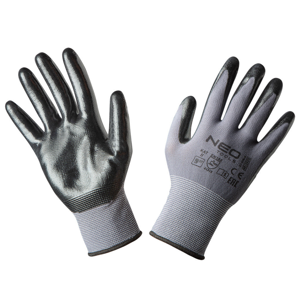 NEO TOOLS Munkakesztyű, nitril bevonatú nylon, 4131X, 9" 97-616-9