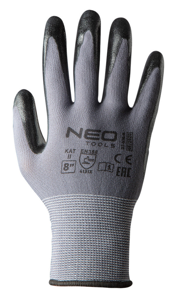 NEO TOOLS Munkakesztyű, nitril bevonatú nylon, 4131X, 9" 97-616-9
