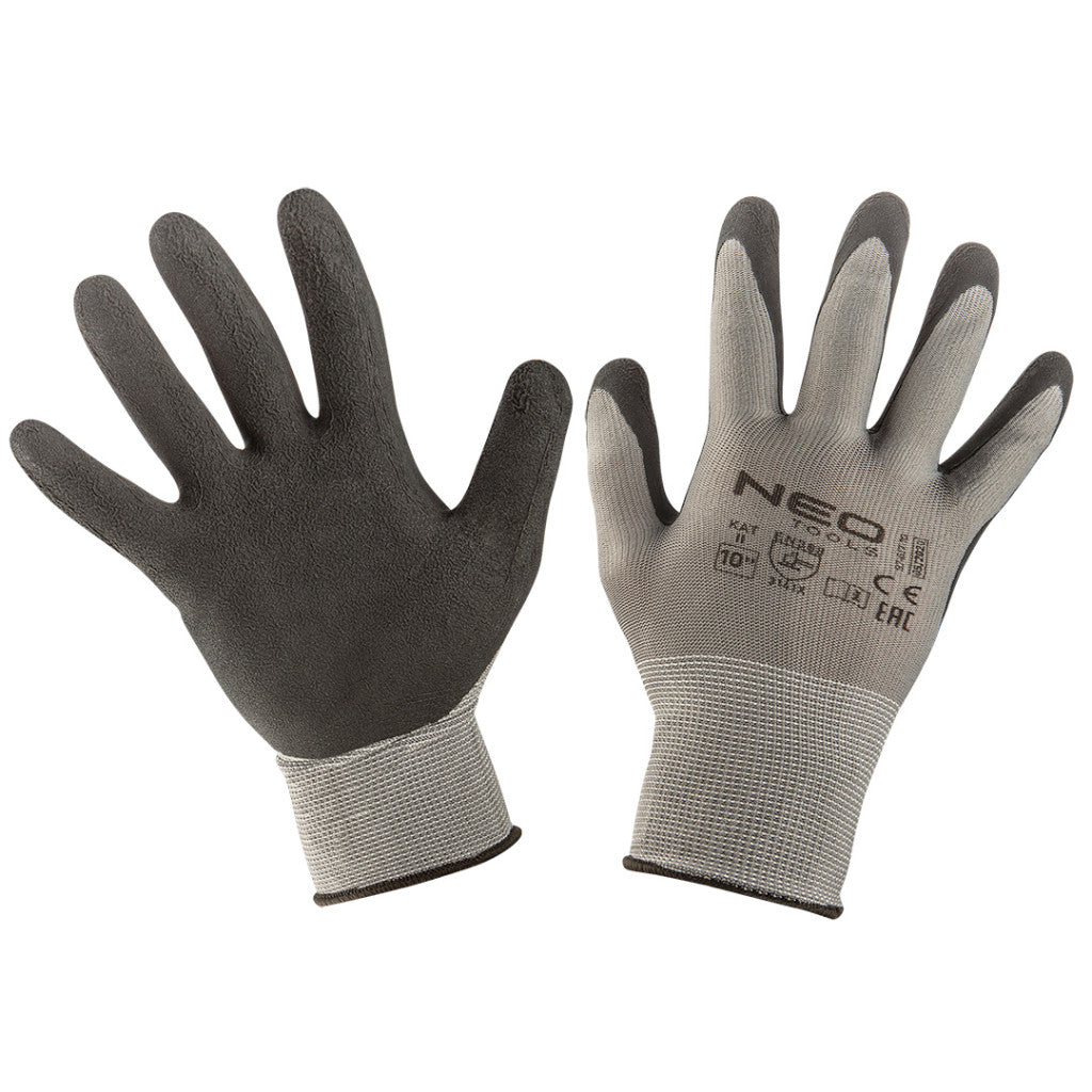 NEO TOOLS Munkakesztyű, latexbevonatú nylon, 3141X, 10" 97-617-10