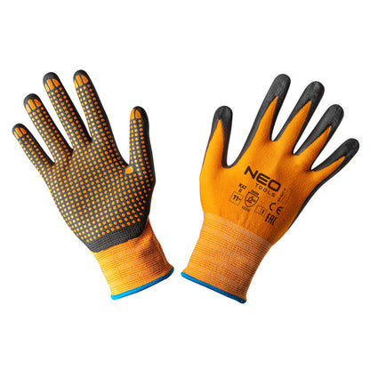 NEO TOOLS Munkakesztyű, nylon, csúszásgátló pöttyökkel, 4131X, 11" 97-621-11