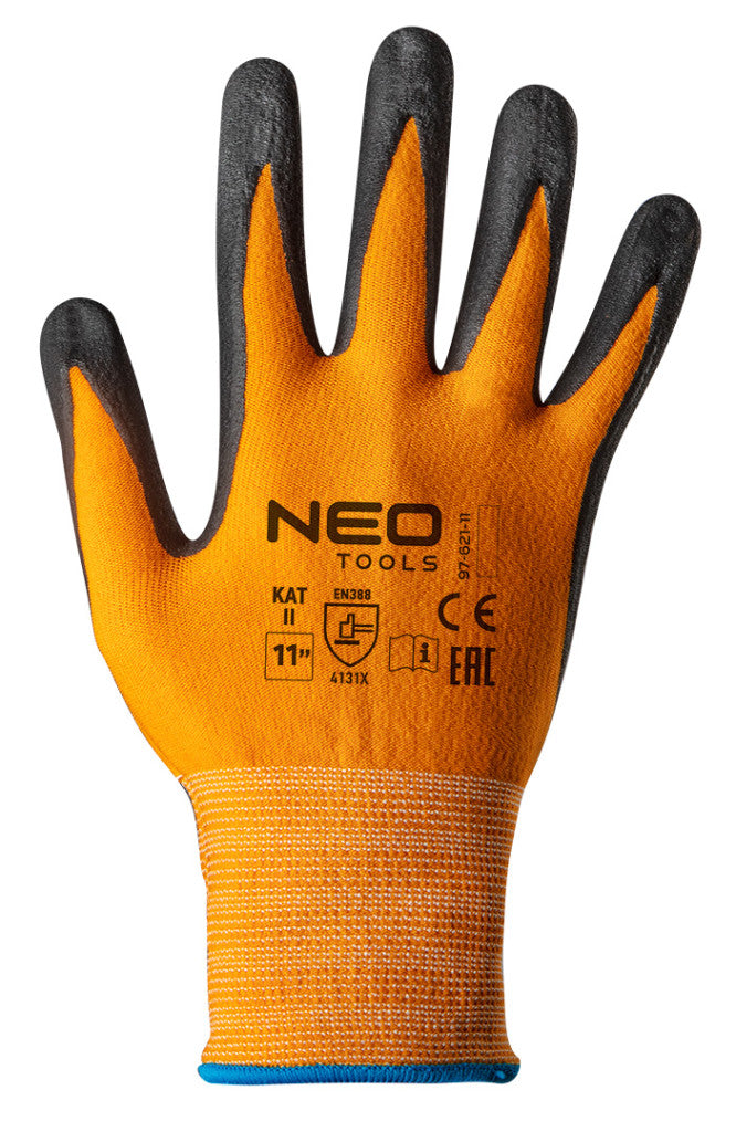 NEO TOOLS Munkakesztyű, nylon, csúszásgátló pöttyökkel, 4131X, 11" 97-621-11
