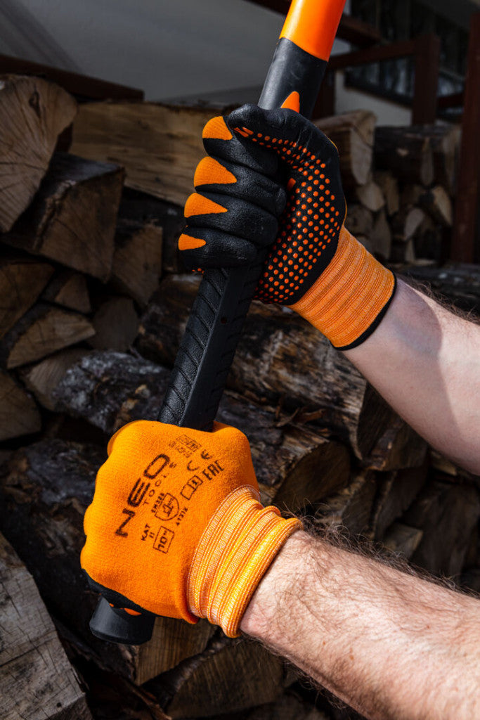 NEO TOOLS Munkakesztyű, nylon, csúszásgátló pöttyökkel, 4131X, 9" 97-621-9