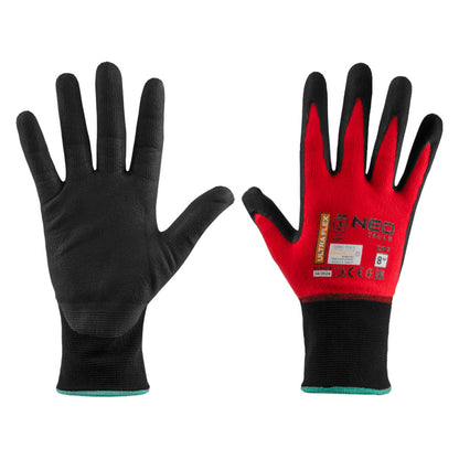 NEO TOOLS Munkakesztyű, Ultraflex, nylon-spandex, polimetilnitril (hab) bevonattal, 4131X, 8 97-622-8