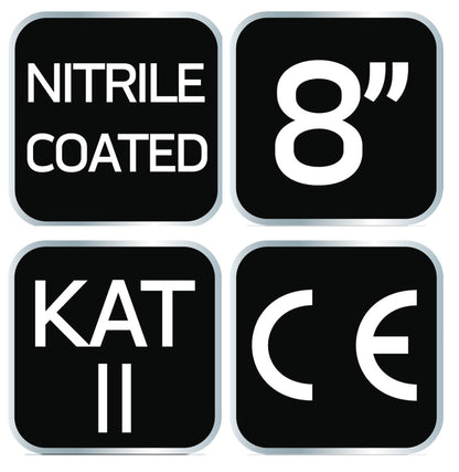 NEO TOOLS Munkakesztyű, nitril bevonatú poliészter, 4131X, 8" 97-630-8