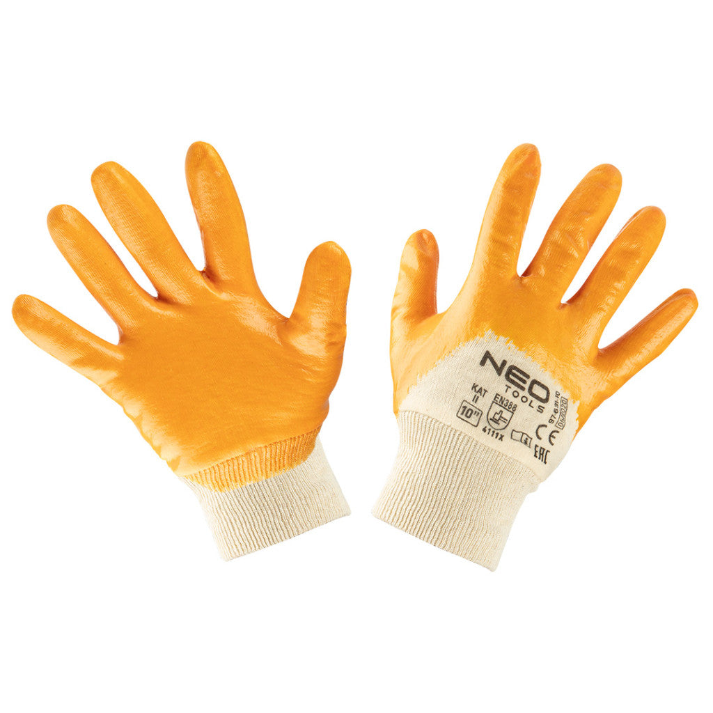 NEO TOOLS Munkakesztyű, nitril bevonatú poliészter, 4111X, 10" 97-631-10