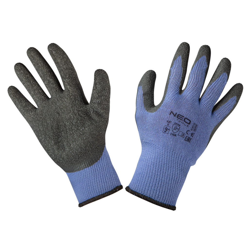 NEO TOOLS Munkakesztyű, latexbevonatú pamut poliészterrel, 2143X, 9" 97-640-9