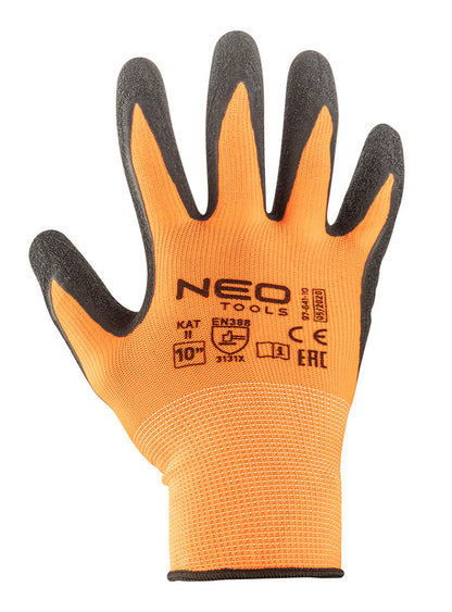 NEO TOOLS Munkakesztyű, latexbevonatú poliészter, 3131X, 8" 97-641-8