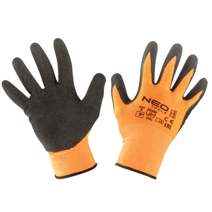 NEO TOOLS Munkakesztyű, latexbevonatú poliészter, 3131X, 9" 97-641-9