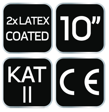 NEO TOOLS Munkakesztyű, latexbevonatú poliészter(2 rétegű), 3141X, 10" 97-643-10
