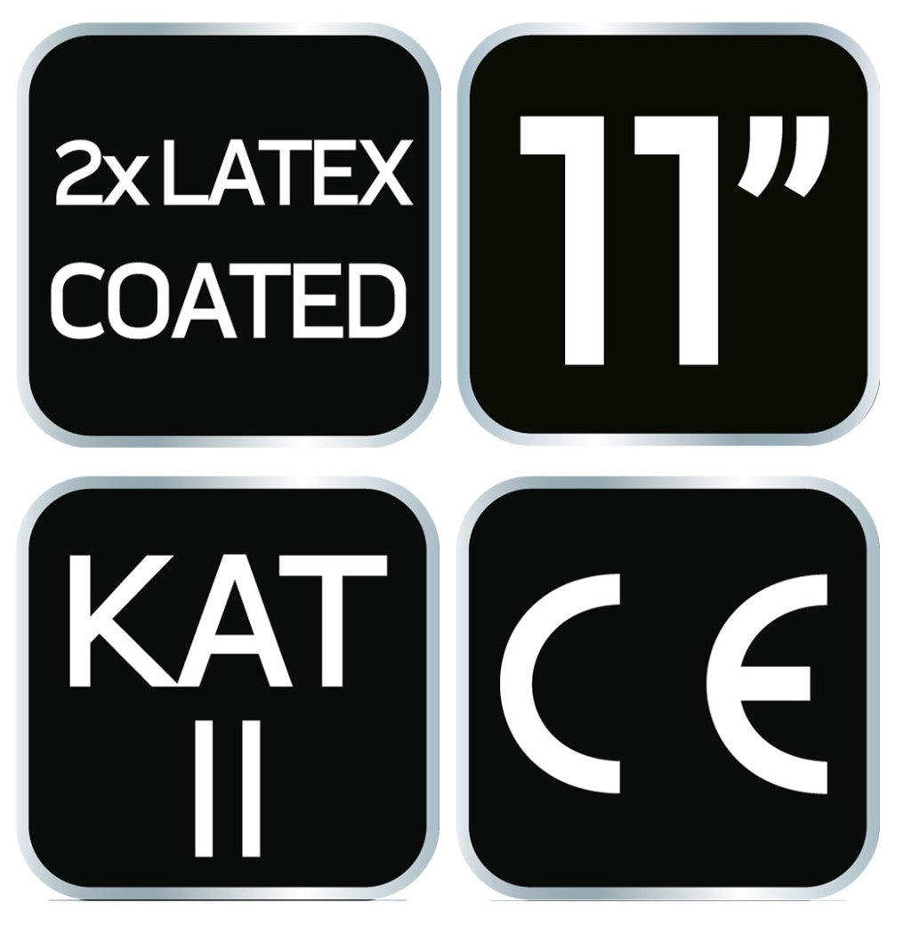 NEO TOOLS Munkakesztyű, latex bevonatú poliészter (2 rétegű), 3141X, 11" 97-643-11