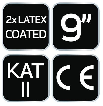 NEO TOOLS Munkakesztyű, latexbevonatú poliészter(2 rétegű), 3141X, 9" 97-643-9