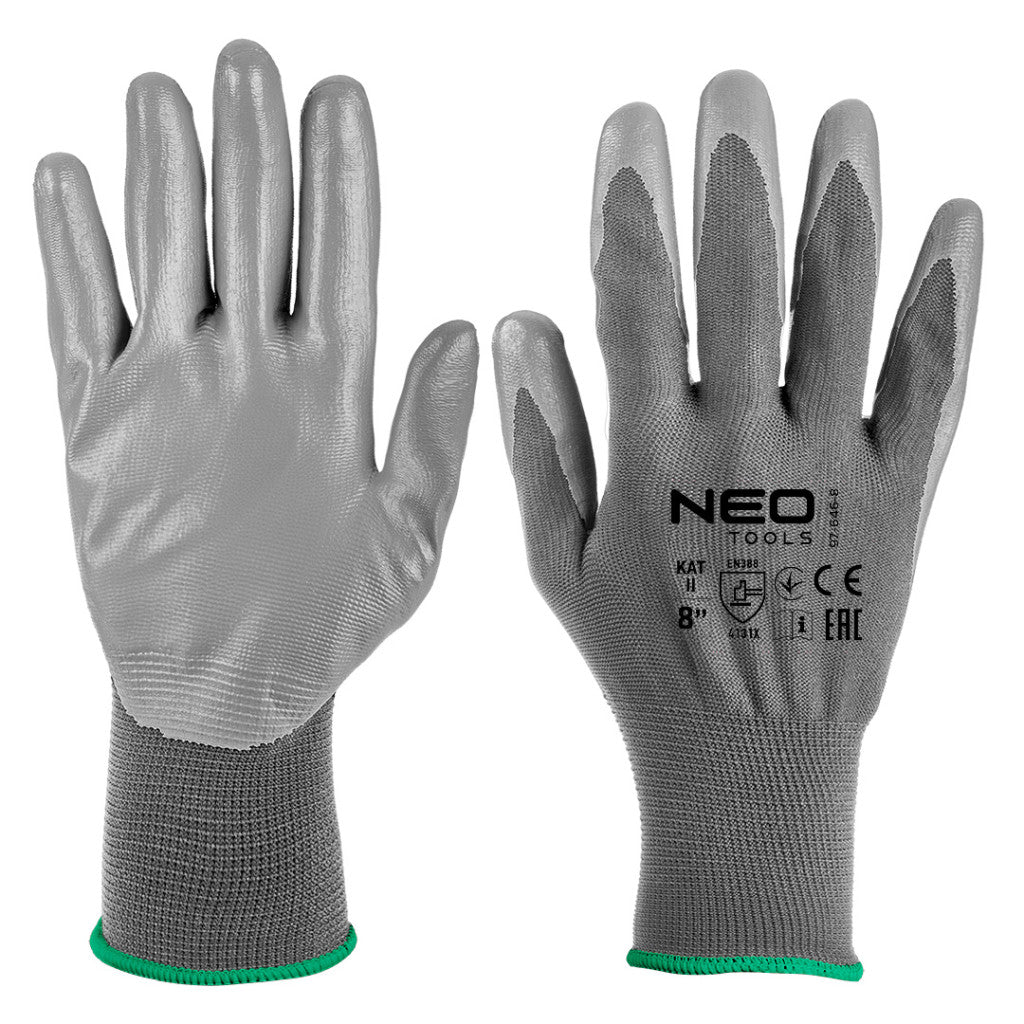 NEO TOOLS Munkakesztyű, poliuretán bevonatú poliészter, 4131X, 8, Rendelési egység: 12db 97-646-8