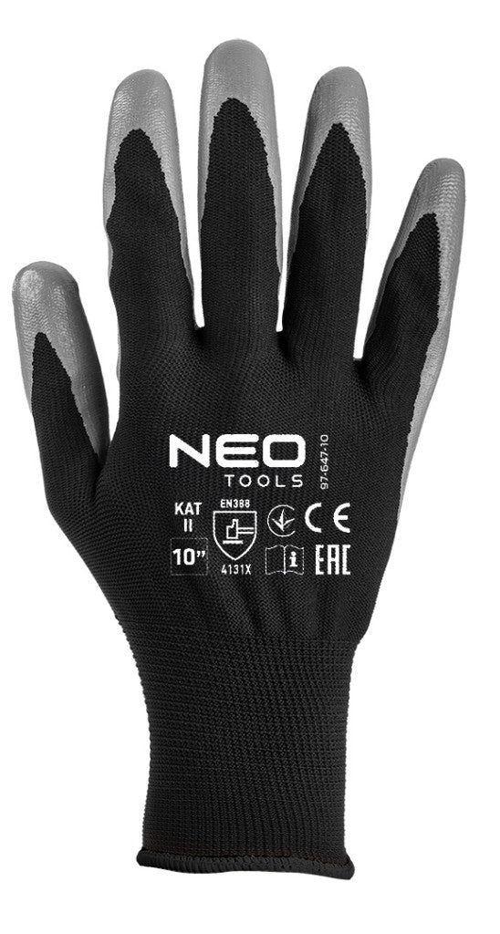 NEO TOOLS Munkakesztyű, nitril bevonatú poliészter, 4131X, 11, Rendelési egység: 12db 97-647-11