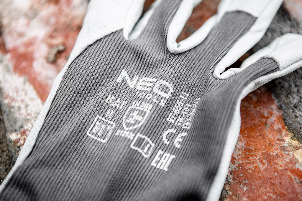 NEO TOOLS MUNKAKESZTYŰ, 2122X, KECSKE BŐR, TÉPŐZÁRAS 11", CE 97-655-11