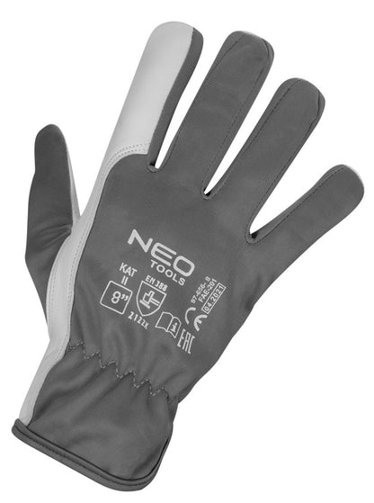 NEO TOOLS Munkakesztyű, 2122X, kecske bőr, 8", CE 97-656-8