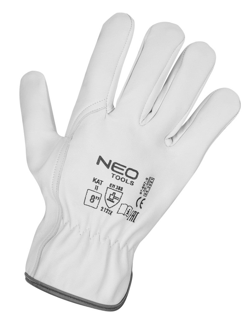 NEO TOOLS Munkakesztyű, 2122X, kecske bőr, 10", CE 97-657-10